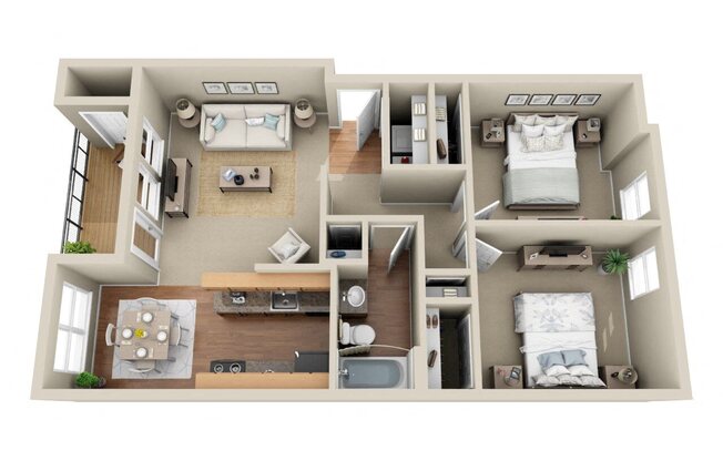 2 beds, 1 bath, 892 sqft, $1,985