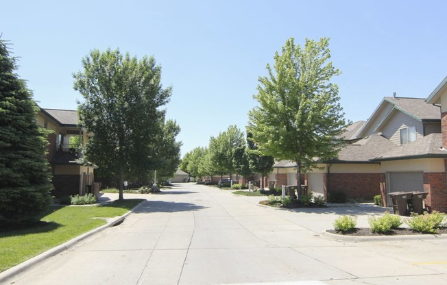 Exteriors-Wide neighborhood style streets at Southwind Villas in La Vista NE