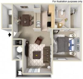 1 bed, 1 bath, 652 sqft, $1,054