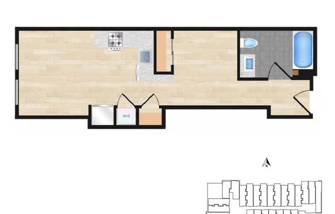 1 bed, 1 bath, $3,000, Unit 327