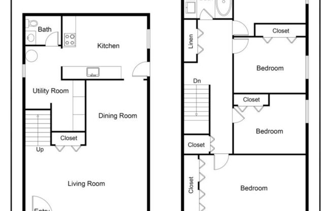 4 beds, 1.5 baths, 1,343 sqft, $1,400