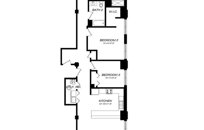 3 beds, 2 baths, 1,600 sqft, $3,895, Unit 201