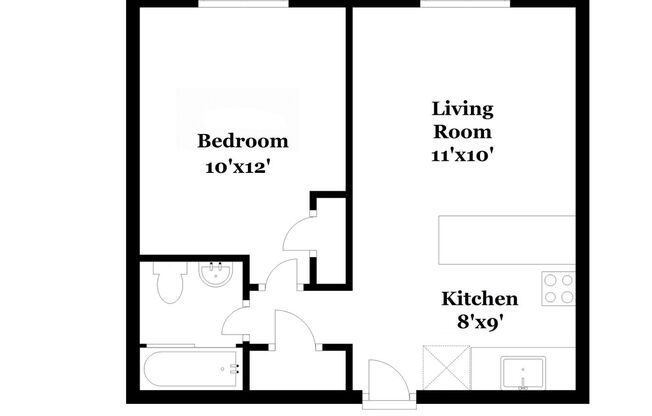 1 bed, 1 bath, 383 sqft, $1,699, Unit 1309-5