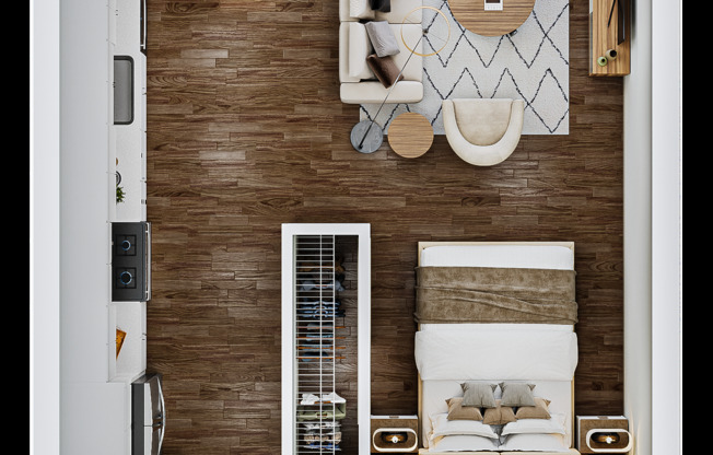 Studio, 1 bath, 572 sqft, $1,240, Unit 344