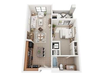 1 bed, 1 bath, 665 sqft, $1,304