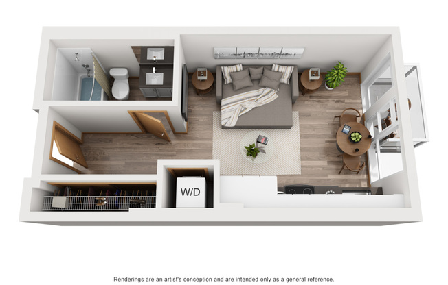 Studio, 1 bath, 333 sqft, $1,418