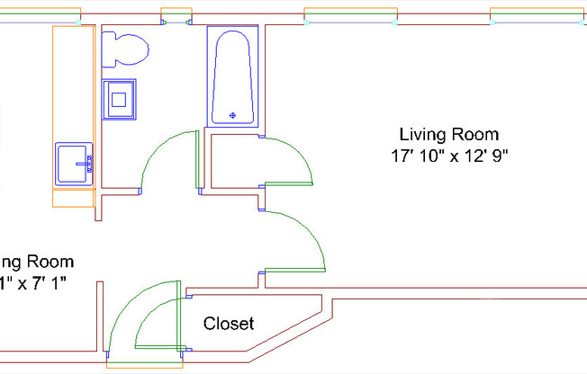 Studio, 1 bath, 620 sqft, $1,195, Unit 404
