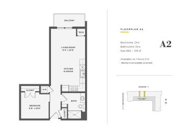 1 bed, 1 bath, 683 sqft, $1,775