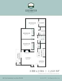 3 beds, 2 baths, 1,250 sqft, $1,862
