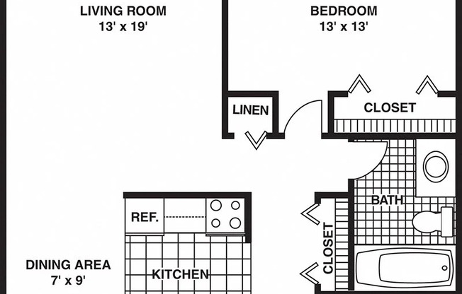 1 bed, 1 bath, 685 sqft, $1,290