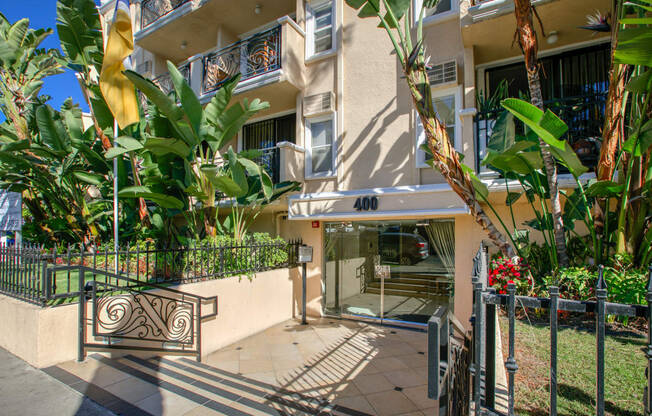 Apartment Building in Los Angeles Entrance