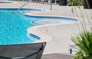 Swimming pool at Berkshire Jones Forest apartments in Conroe, TX