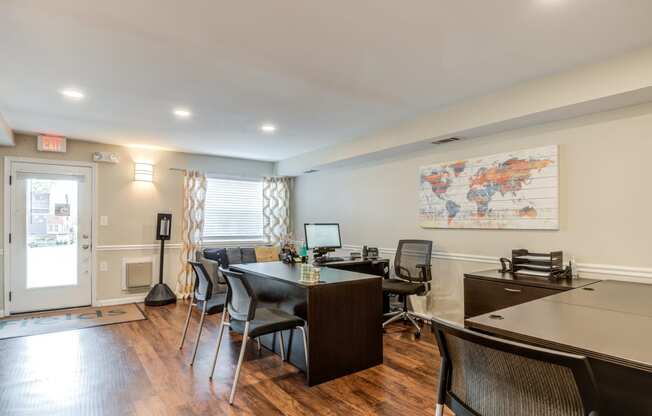 Large Leasing Office at The Fields of Alexandria, Alexandria