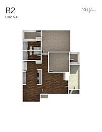 2 beds, 2 baths, 1,000 sqft, $979