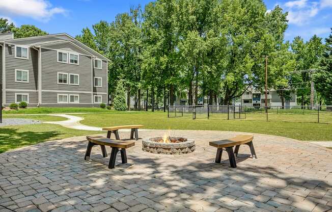 our apartments offer a park with a fire pit