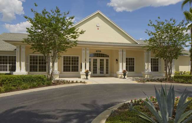 Entrance to clubhouse and leasing office  | Bay Harbor