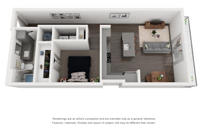 Studio, 1 bath, 710 sqft, $1,361