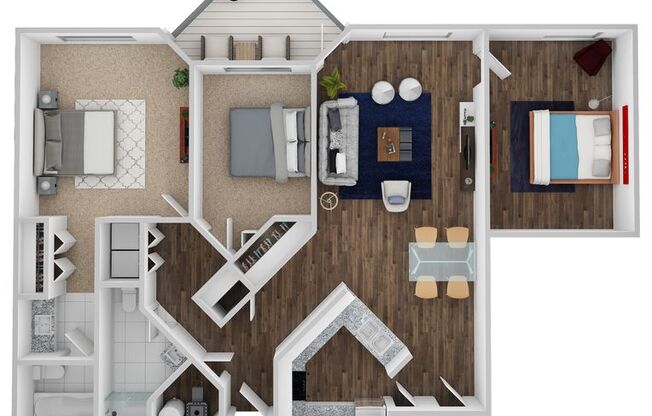 2 beds, 2 baths, 1,250 sqft, $2,479, Unit 323