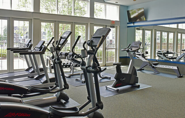 Machine-Equipped Fitness Center at Northport Apartments, Macomb, Michigan