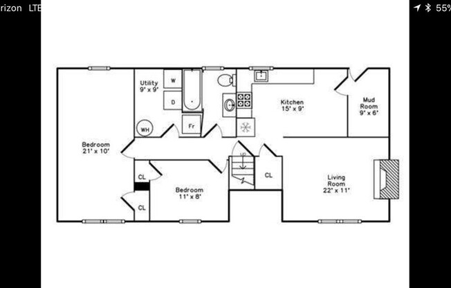 2 beds, 1 bath, 1,000 sqft, $2,500, Unit 1