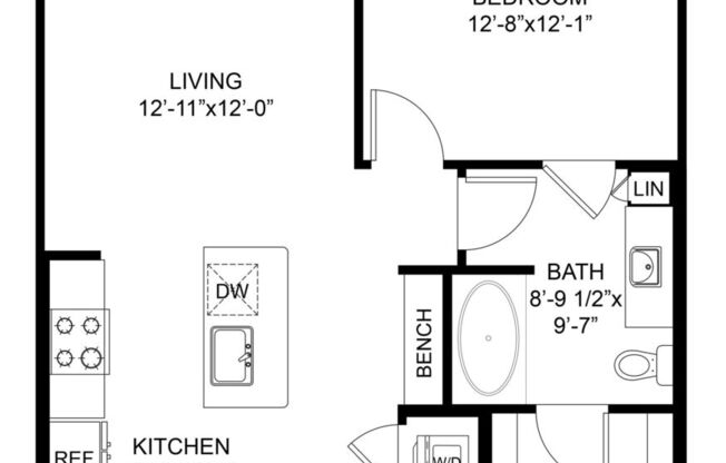 1 bed, 1 bath, 698 sqft, $1,505