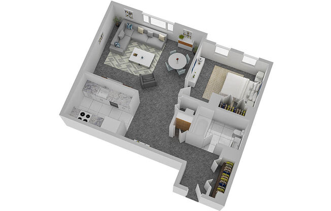 1 bed, 1 bath, 722 sqft, $2,449