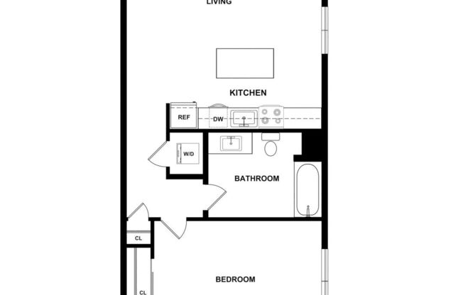 1 bed, 1 bath, 660 sqft, $2,295