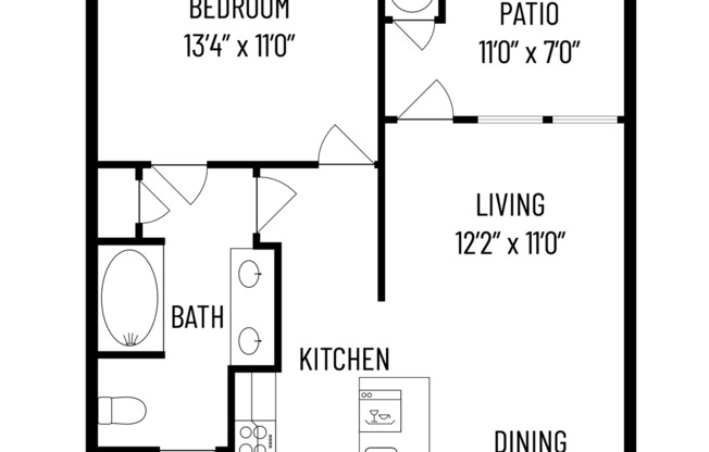 1 bed, 1 bath, 777 sqft, $1,540, Unit 1310