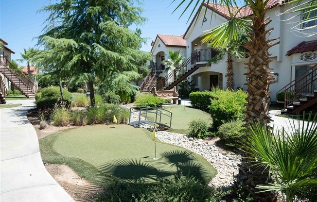 Beautiful Courtyard Green Space at Dominion Courtyard Villas, Fresno, CA, 93720