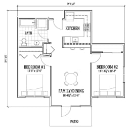 2 beds, 1 bath, 821 sqft, $2,025