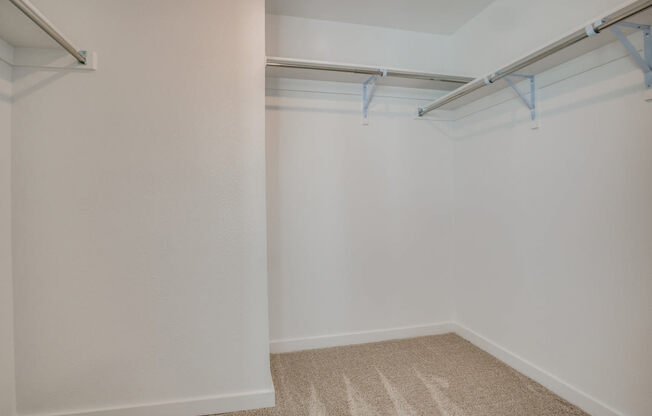 Canvas at Denton Large walk in closet, build to rent, homes for rent in Denton, professionally managed rental home community, private yards, low maintenance, pet-friendly.