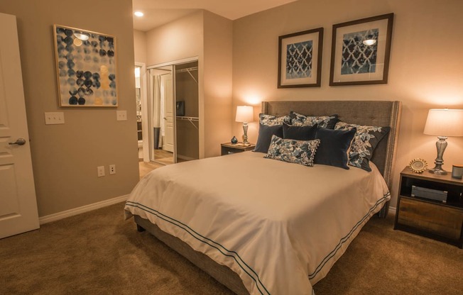 Bedroom decor at Level 25 at Oquendo by Picerne, Nevada, 89148
