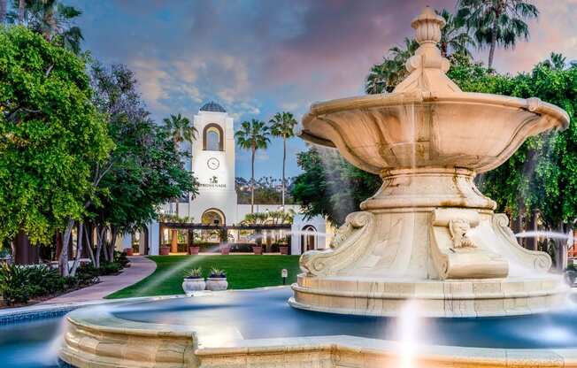 water fountain at The Promenade Rio Vista, San Diego, California