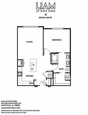 1 bed, 1 bath, 830 sqft, $1,417