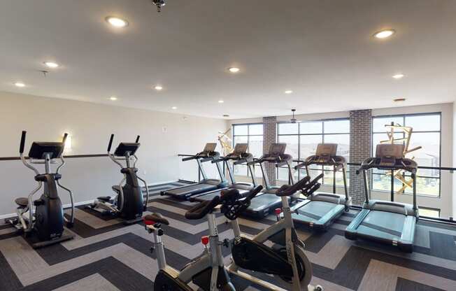 Fitness Center With Modern Equipment at The Haven on Veterans, Fargo, 58104