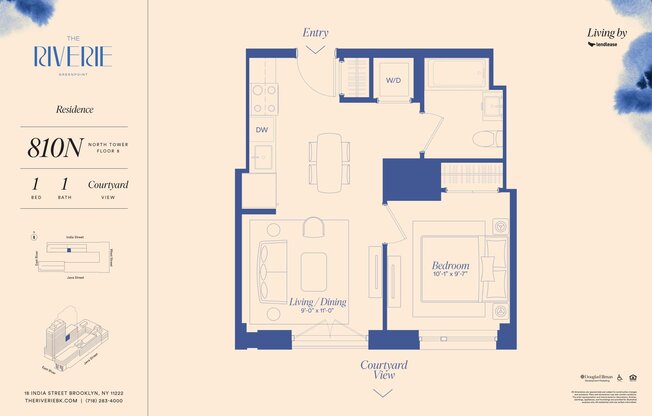 1 bed, 1 bath, $4,775, Unit 810N