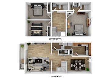 3 beds, 2.5 baths, 1,365 sqft, $1,690