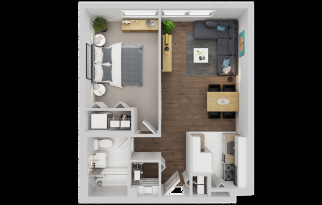 1 bed, 1 bath, 530 sqft, $1,242, Unit 1616