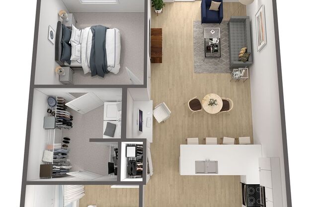 1 bed, 1 bath, 743 sqft, $1,310, Unit 404