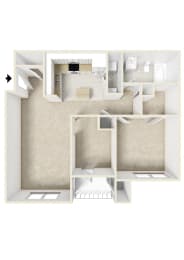 1 bed, 1 bath, 955 sqft, $1,226