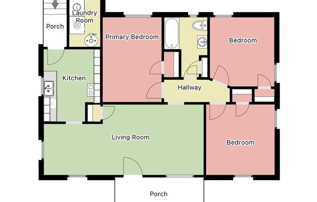 3 beds, 1 bath, $990