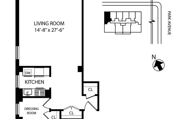 Studio, 600 sqft, $3,450, Unit 6C