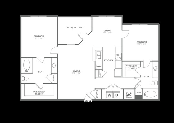2 beds, 2 baths, 1,183 sqft, $2,227