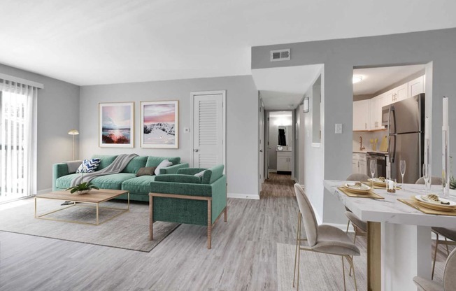 Living Room With Kitchen at Station JTown, Louisville, KY, 40299