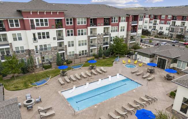 Aerial view of resort-style swimming pool - Enclave at Cherry Creek