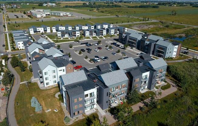 Aerial Exterior View at West Village at Four Points, Bozeman, MT