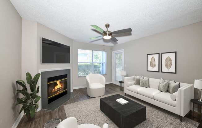 Living Room With Ceiling Fan at Paradise Island, Florida, 32256