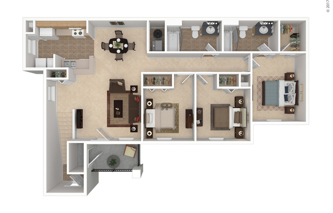 3 beds, 1 bath, 1,309 sqft, $1,170