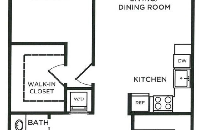 1 bed, 1 bath, 810 sqft, $1,438