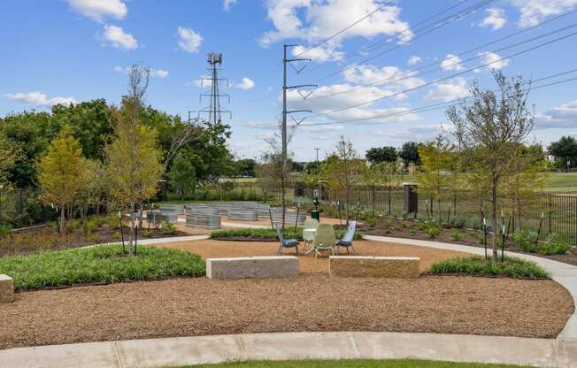 outdoor seating area